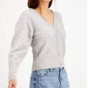 INC International Concepts Women's Shine Cardigan Silver, Sz XL,